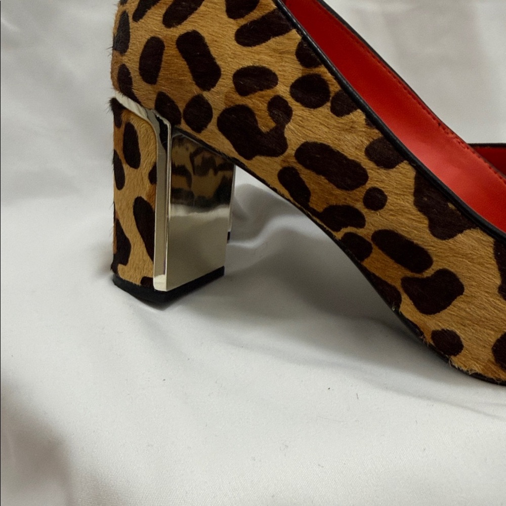 Alfani Animal Print Pointed Toe Block Heel Pump Shoe - Picture 5 of 12